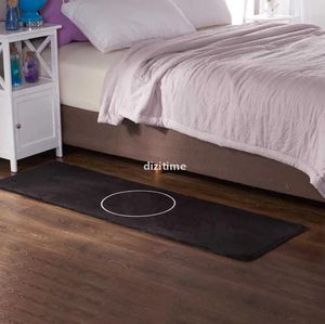 Europese stijl mode nieuwe woonkamer ruimte slaapkamer tapijten 50x150 cm niet -slip zwart met flanel woninginrichting tapijt