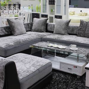 Style européen gris bleu noir velours couvercle canapé en peluche housses de meuble de meubles couvertures Fundas de canapé capa para canapé SP4420