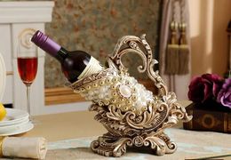 Style européen porte-vin rouge salon armoire décorations résine créative ménage verre bouteille stockage support barre outils 240111