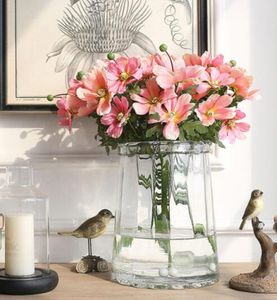 Europese stijl eenvoudige ronde glazen vaas creatieve transparante bloem arrangement Japanse stijl woonkamer decoratie algemene bloemen