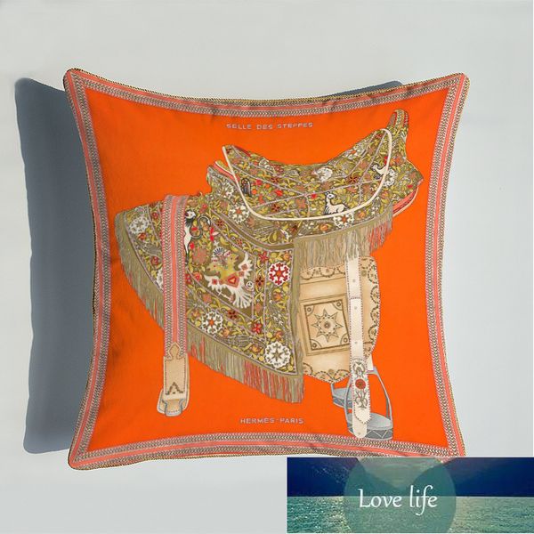 Style européen Top Light Extravagant Love Horse Style Series Duplex Impression Oreiller Coussin Ktv Hôtel Canapé Dossier Taie d'oreiller