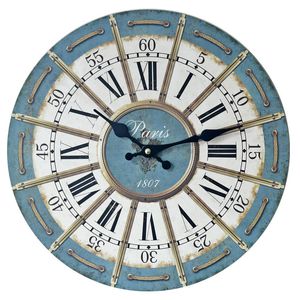 Reloj colgante de pared con estampado de cuerda falsa Retro romano de estilo europeo, relojes de arte, regalos de cuarzo, oficina, cafetería, tienda, decoración del hogar