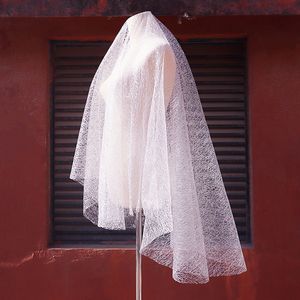 Europese stijl bruiloft sluier 1,5 * 1,5 m korte bruidssluiers geen kam