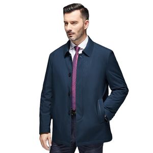 Tendance européenne moyen âge hommes coton veste automne hiver soie coton manteau mode homme léger chaud coton rembourré vêtements quotidiens