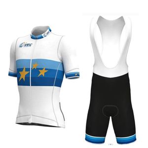 Europese UEC Wielertrui Set DHAMPION Heren Ropa Ciclismo Kleding MTB Fietskleding Fietskleding 2023 Ccling Uniform 2XS-6XL241c