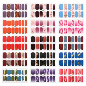 Europese VS Mode Nail Sticker 14 Stks Tips Gold Plating Gum Nails Art Decals Sheet voor Vrouwen Meisjes