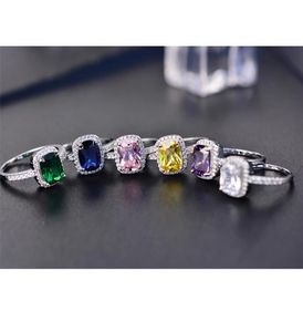USA européens vendant des anneaux de groupe de mode Zirconia Sonneries de fiançailles de fête de mariage classiques pour femmes filles8660459