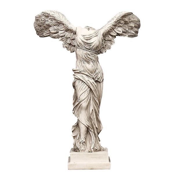 Figures de déesse de la victoire européenne Sculpture Résine Artisanat Décoration de la maison Statues abstraites rétro Ornements Cadeaux d'affaires 210827