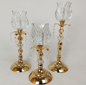 Europese votief theelichthouders goud zilver K9 Crystal kandelaar glas lantaarn bruiloft tafel centerpieces woondecoratie best0770