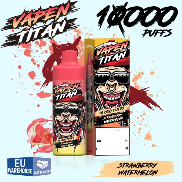 Entrepôt européen en stock Original VAPEN TITAN 10000 bouffées 10000 RAZZ bar 10K 12K 15K bouffées Rechargées 20ml E-cigarettes jetables 650mAh Vapes avec bobine de maille