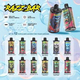 Almacén europeo Vape recargable original RAZZ BAR 15000 puffs Vape Pen desechable Kit de cigarrillos electrónicos 650mAh Batería 15K Puffs Precargado de alta calidad