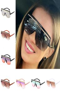 Femmes européennes Lunettes de soleil Gradient SIAMISE LENS SUN VERRES SUMPRESS