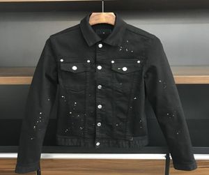 Style américain européen célèbre Brand Men039S Men de la veste en jean DirectStitching Motorcycle Jacke X7636009