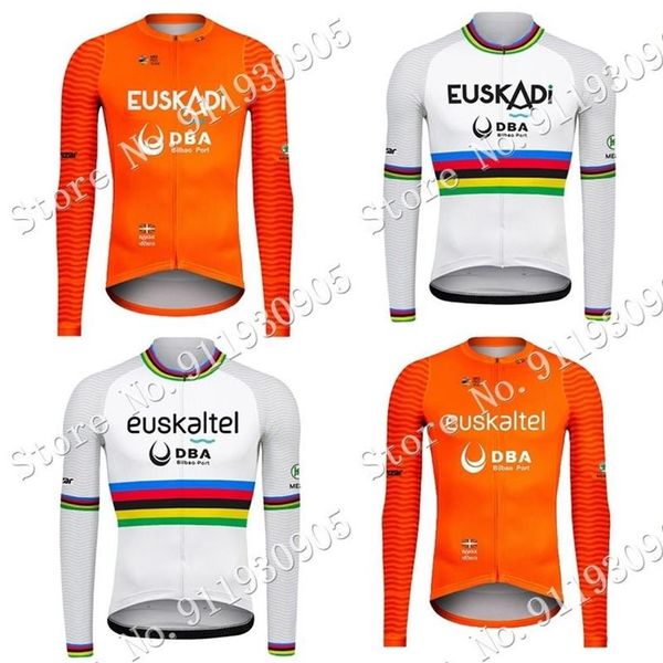 Euskaltel DBA Euskadi hiver 2021 maillot de cyclisme à manches longues vêtements hommes course chemises de vélo de route hauts de vélo uniforme VTT Ropa301z