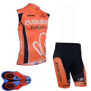 Euskaltel Team 2021 Zomer Ademend Heren Fietsen Sleevless Jersey Vest (BIB) Shorts Set Bike Kleding Fiets Uniform Outdoor Sports Wear Ropa Ciclismo S21050629