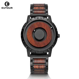 EUTOUR-reloj magnético de madera maciza para hombre, reloj deportivo de lujo resistente al agua de cuarzo, moda Original 240102
