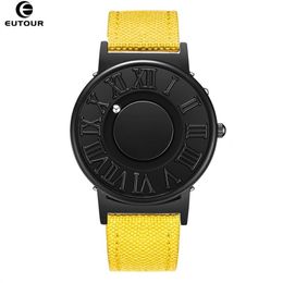 Eutour Watch Man Canvas Store de cuero Relojes Magnetic Ball Show Watches Fashion Wall Wutchwatches J190715 3307