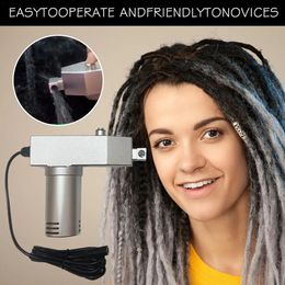 EUUSUK Plug Portable Deadlocs Crochet tressage faisant la Machine pour bricolage Dreadlocks longs cheveux humains 240226