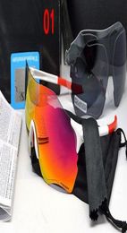 EV Zero Cycling Eyewear Mark Men Fashion Polaris Sungass Sungasses Outdoor Sport Running Lunes 9313 Colorful, Polariezed, Transparent Lens9588170