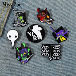 Eva 00 01 02 Email Pins Custom Angel Broches Rapel Badges Cartoon Classic Anime Sieraden Gift voor fans Vrienden