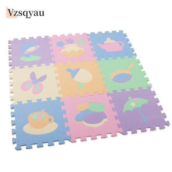 Tapis de jeu en mousse EVA avec clôture bébé Puzzle tapis de sol tapis épais tapis jouets pour enfants jouets éducatifs tapis d'activité doux 240314