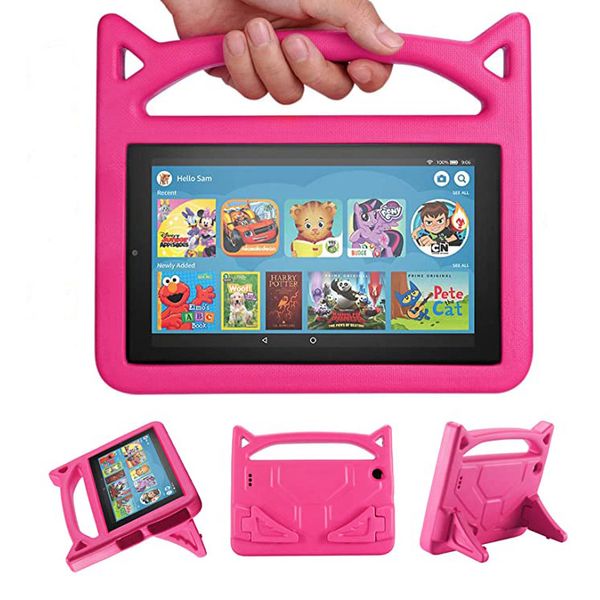 Estuche de tableta suave de espuma EVA a prueba de golpes para Amzon fire HD10 iPad 10,2 10,5 Air4 Samsung T510 T515 soporte de mango para niños