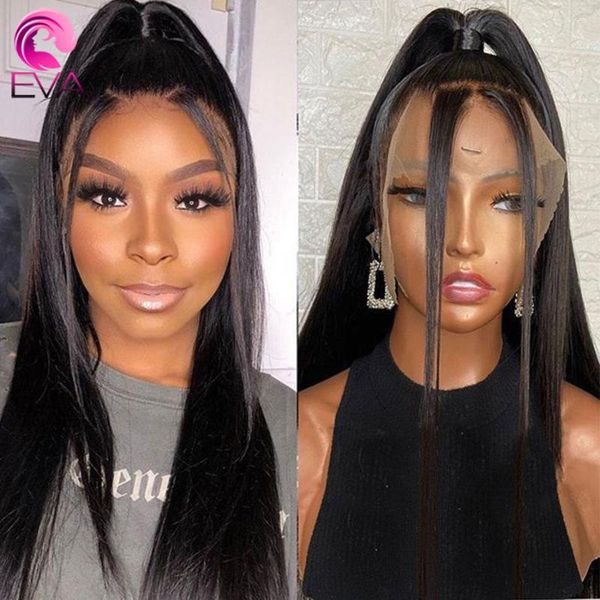 Eva Hair Straight Lace Front Wig Glueless Perruques humaines pré-plumées brésiliennes pour les femmes