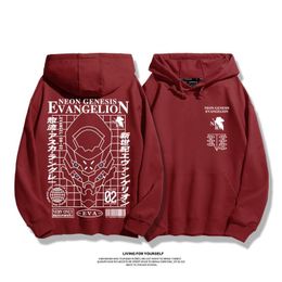EVA nr. 2 Asuka met hetzelfde sweatshirt met capuchon Evangelion Genesis Evangelion co-branded anime jas herfst en winter heren