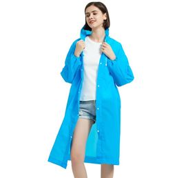 Eva Non-Disposable Raincoat Adult Fashion Clear Rainwear Poncho Outdoor Tourism Dikke ontwerpen Slikker herbruikbare regenjassen DHL SN4206