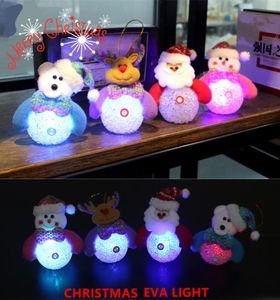 EVA jouets en peluche arbre de noël lumineux bonhomme de neige poupée LED poupées lumineuses décoration pendentif ornements cadeaux pour enfants