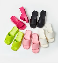Pantoufles EVA pour femmes avec une semelle de 6 cm d'épaisseur, tenue décontractée à la maison et à l'extérieur, sandale Scuffs