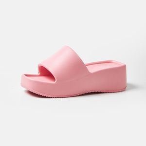 Pantoufles EVA pour femmes avec une semelle de 6 cm d'épaisseur, tenue décontractée à la maison et à l'extérieur Sandale Scuffs rose