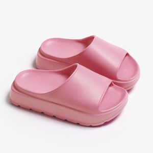EVA pantoffels voor dames met Platform dikke zool vrijetijdskleding thuis en buiten Scuffs sandaal Damesschoen roze rood