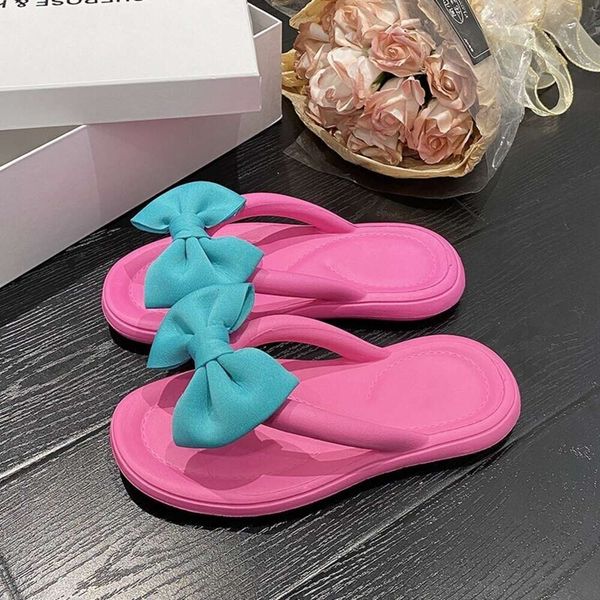 Pantoufles eva avec des tongs en caoutchouc vert rose mignon rose pour femmes pour femmes sandales d'été sandales de plage chaussures fashion 144