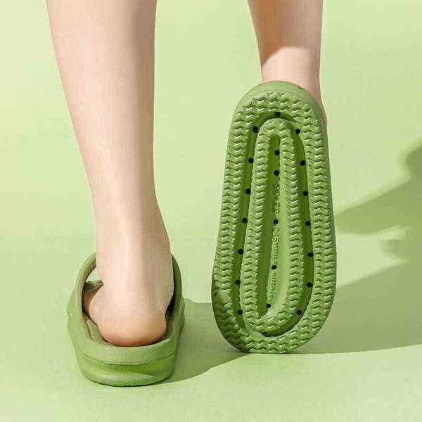 Eva Suelas Gruesas Zapatillas de Mujer Baño Antideslizante Zapatillas de Casa Chanclas de Verano Pareja Masculina Sandalias y Zapatillas Ljk J220716