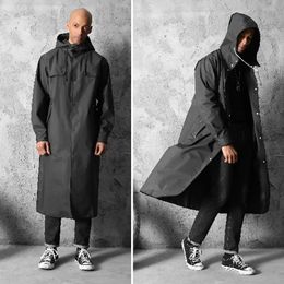 EVA unisexe imperméable épaissi imperméable manteau de pluie femmes hommes noir Camping vêtements de pluie costume 231225