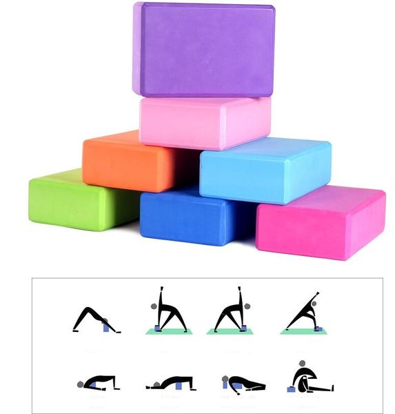 Blocs de Yoga EVA briques blocs de mousse moussants de haute qualité exercice à domicile Fitness santé outil de pratique de gymnastique briques de Yoga