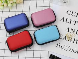 EVA Rits Koptelefoon Oordopjes Hard Cases Doos Draagtas Opbergzakken Pouch Draagbare PU Cover Houder Voor Card USB Kabel Stereo Bluetooth