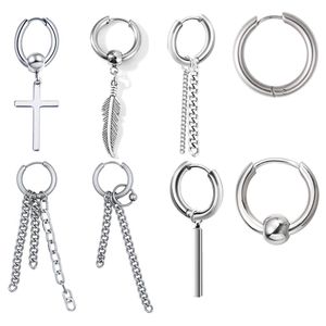 EVBEA 8 pièces ensemble kpop boucles d'oreilles cerceau Style Kreaa hommes dames populaire garçons cadeau d'anniversaire