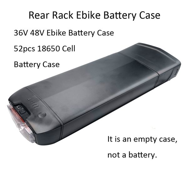 Evelo Ebike boîtier de batterie 36 V 48 V support arrière boîte de batterie vide 52 pièces 18650 support de cellule