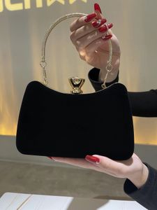 Sac de soirée noir sacs à main Banquet pochette pour femme luxe bandoulière chaîne sacs formel Cocktail sac à main Style sac à main 240123