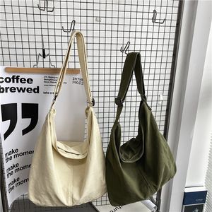 Avondtas canvas schouder s grote capaciteit dikke katoenen doek boeken handtas tot vaste crossbody grote reisbeurs voor dames 230424