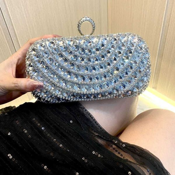 Bolso de noche celebridad completa Diamante Súper Bolsa de agua espumosa Vestido de dama de dama Hommides Banquete Banquete