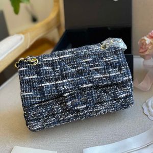 Avondtasje Classic Double Flap Tweed Cross body Bags Frankrijk Merk Vrouwen Kwaliteit Matelasse Chain Schoudertassen Fashion Multi Poc