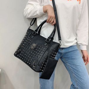 Avondtasje Pu lederen crossbody portemonnee gotische schedel handtas punk schoudertas met portemonnee 231120