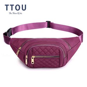 Bolso de noche Cintura de mujer Tela Oxford Cinturón impermeable s Diseñador Crossbody Pecho Moda femenina Riñonera Banana Hip Purse 0623