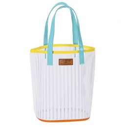 Sacs de soirée 1 pc été grand sac de plage pour serviette fourre-tout épaule rayures sacs à main imperméables durables 231006