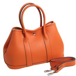 Avondtassen 100% echt leer Luxe handtas Koe Designer Tote Bag Brand Hoge kwaliteit Tuinfeest Dames Schouder Sjaalband 230921