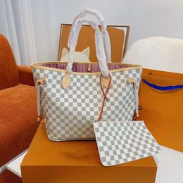 Bolsos de noche 2022 Diseñador Bolsa de compras de lujo 2pcs Conjunto Bolso de mujer con billetera Moda de cuero Nuevos bolsos de lujo para mujeres 32858ess