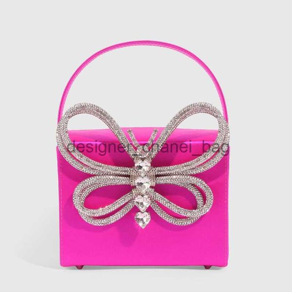 Sacs de soirée 2022 Sac à main de luxe Designer Femme Satin Diamant Sac de soirée Papillon Strass Cristal Embrayage Sacs à main et sacs à main pour femmes